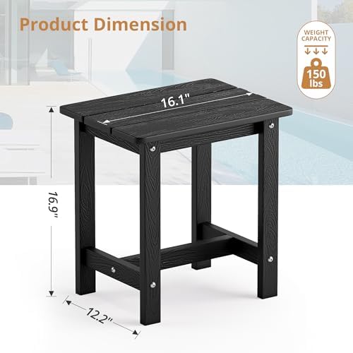 LUE BONA Small Outdoor Side Table, HDPS Adirondack Table - Image 2