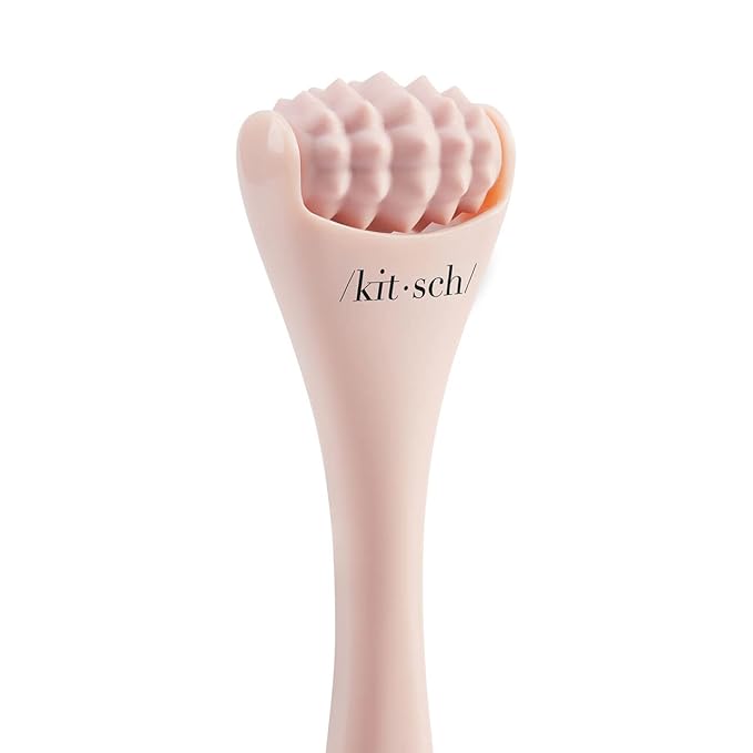 Kitsch Mini Facial Roller & Ice Face Roller Skin Care Tool Set for Women - Face Massager for Puffy Eyes, Cold Therapy, Lymphatic Drainage Massager, Self Care Gifts for Women & Men - Blush