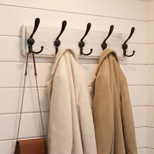 WEBI Coat Rack Wall Mount, Wood Coat Hooks Wall Mounted Coat Hanger, Wall Hook - Image 2