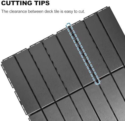 ToLanbbt Plastic Interlocking Deck Tiles 9 Pack 12"x12" Waterproof Indoor - Image 4