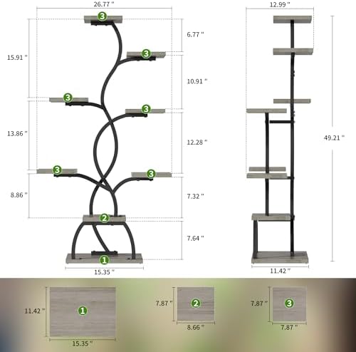 Plant Stand Indoor with Grow Light - Image 2