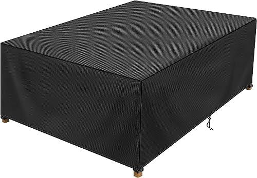 Patio Table Cover 100% Waterproof, 96.4x63.7x27.9 inch Outdoor Table Cover by DUDSOEHO