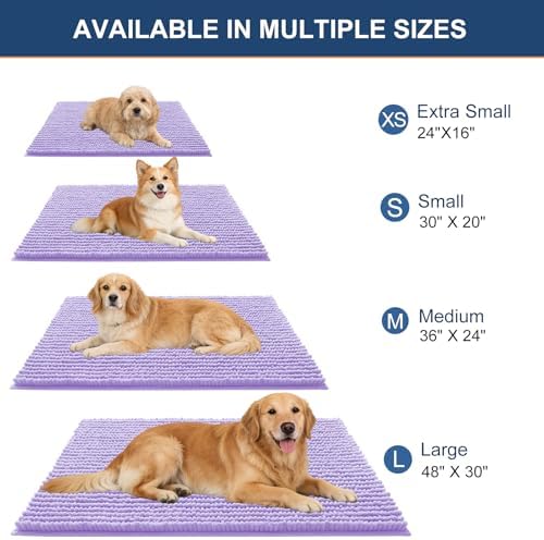OLANLY Dog Door Mat for Muddy Paws 47x20, Extra Absorbent Chenille Mud Mat - Image 2