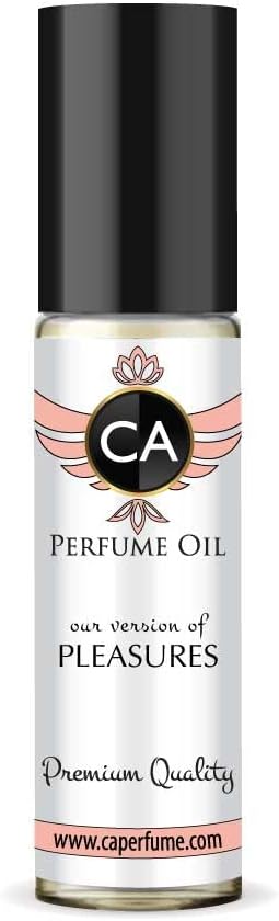 CA Perfume Impression of Pleasures For Women Replica Fragrance Body Oil Dupes Alcohol-Free Essential Aromatherapy Sample Travel Size Concentrated Long Lasting Attar Roll-On 0.3 Fl Oz/10ml