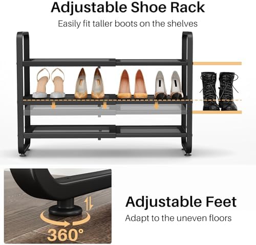 Expandable Metal Shoe Rack for Closet, Entryway & Garage - Image 7