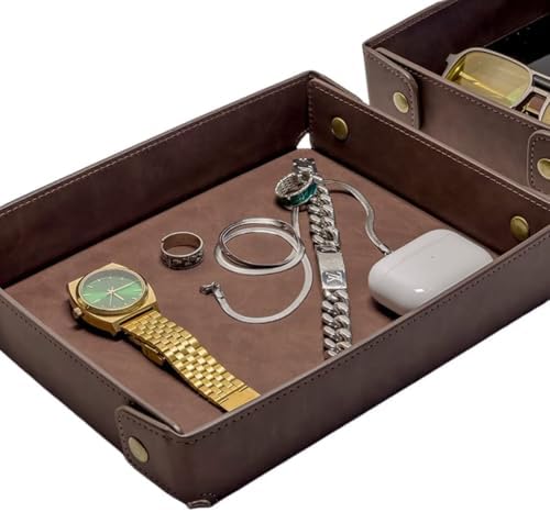 PU Leather Organization Trays for Home Nightstand Office Desk Storage, - Image 6