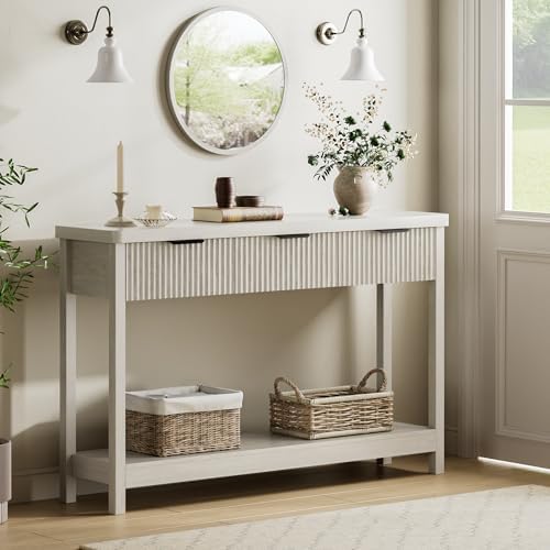 Lulive Fluted Console Table, 51 Inch Entryway Table - Image 3