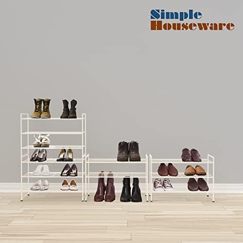Simple Houseware 3-Tier Stackable Wired Grid Shoe Rack - Image 5