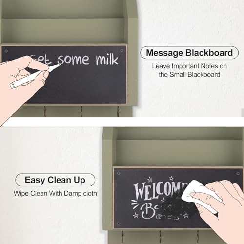 Lwenki Mail and Key Holder – Wall Mount Key Hanger - Image 5
