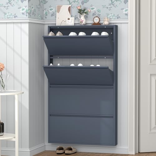 GREATMEET Slim Wall Mounted Metal Storage Cabinet - Image 4