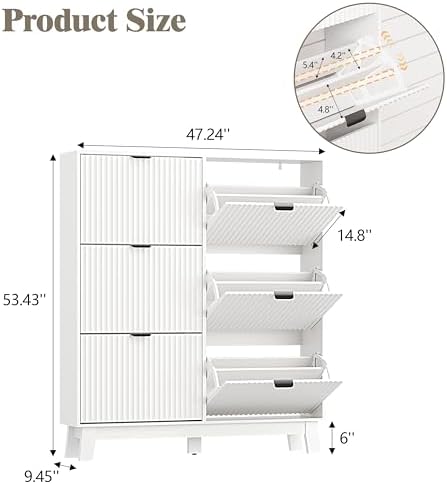 HUANLEGO Shoe Cabinet Storage for Entryway - Image 2