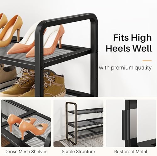Expandable Metal Shoe Rack for Closet, Entryway & Garage - Image 5