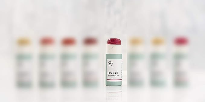 Coconut Matter Lip Balm – Handmade Vegan Coconut Lip Balm with Rose Pink Tint - Hydrating Lip Balm with Natural Coconut Oil, SPARKS