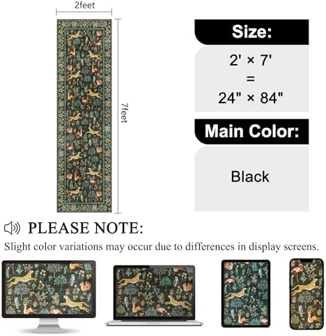 DUKINO 2x7 Runner Rug for Hallway, Washable Kitchen Rugs Non Slip - Image 2