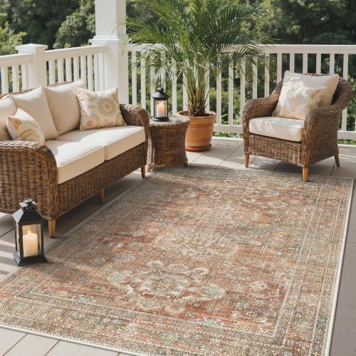 GENIMO 5x8 Outdoor Rug, Washable by GENIMO