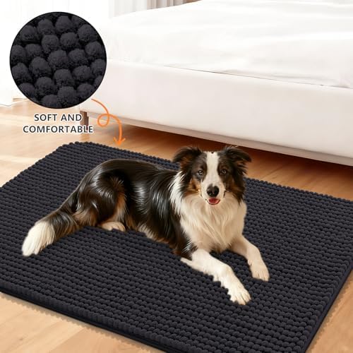 Smiry Dog Door Mat for Muddy Paws 40x32, Absorbent Low-Profile Doormats - Image 2