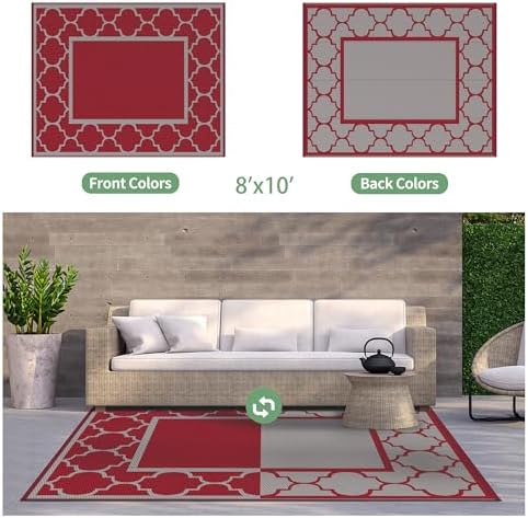 GENIMO Outdoor Rug, Waterproof Plastic Rugs - Image 4