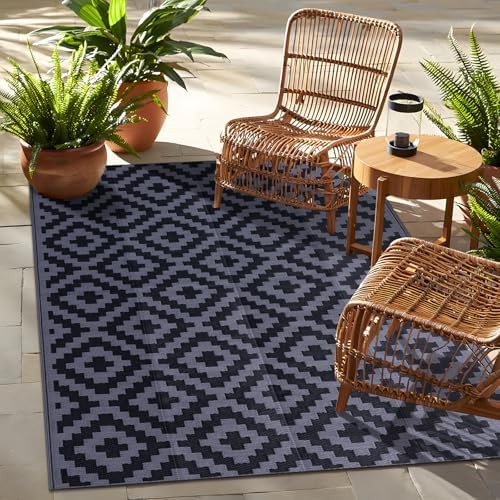 OLANLY Outdoor Rug 4x6 ft Waterproof Reversible Mat by OLANLY