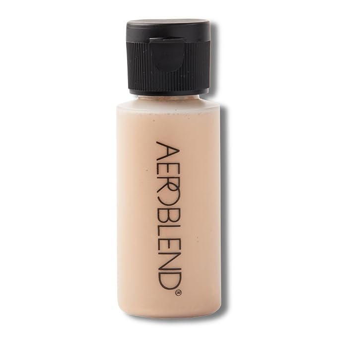 AEROBLEND Airbrush Foundation Makeup (O20) Professional, Water-Based, Buildable, Long-wearing, For all skin types, 1 oz