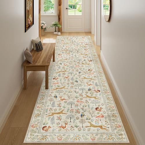 DUKINO 3x12 Runner Rug for Hallway, Washable Animal Rug for Kitchen - Image 6