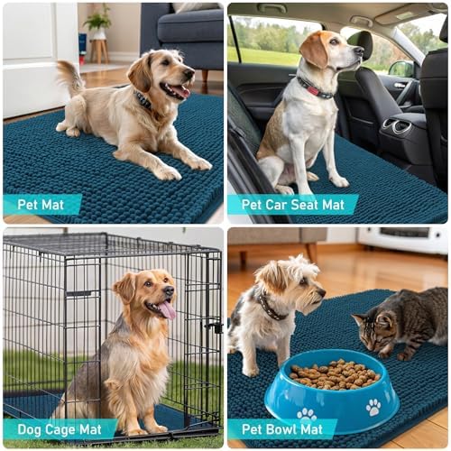 OLANLY Dog Door Mat for Muddy Paws 32x20, Super Absorbent Chenille Mud Mat - Image 7