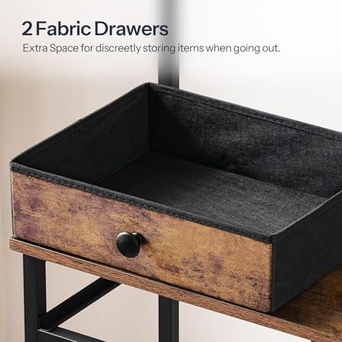 HOOBRO Hall Tree, Entryway Coat and Shoe Rack, 2 Fabric Drawers, Hall Tree - Image 5