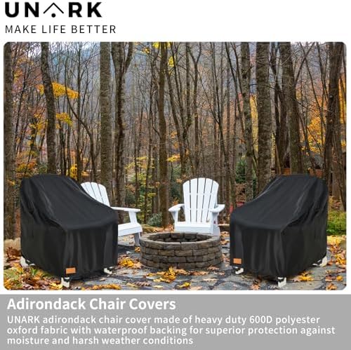 Outdoor Adirondack Chair Cover 2 Pack, Heavy Duty Patio Covers Waterproof - Image 4