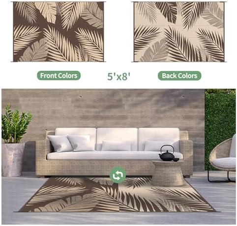 GENIMO Outdoor Rug, Waterproof Plastic Rugs - Image 2