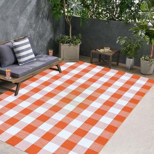 Buffalo Plaid Outdoor Rugs, Layering Rug - Image 7