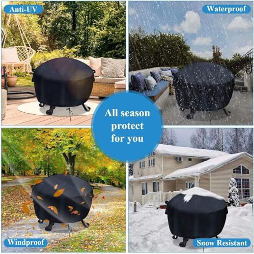24-26 inch Fire Pit Cover Round - Image 6