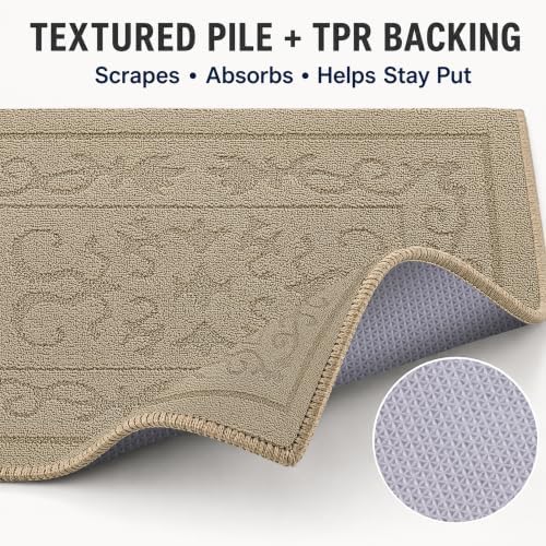 FONEYI Dirt Trapper Door Mat 32" x 48", Non-Slip Washable Doormats - Image 4
