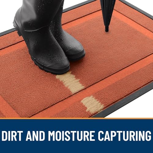OLANLY Front Door Mat Outside 29.5x17, All-Season Heavy-Duty Rubber Doormat - Image 5