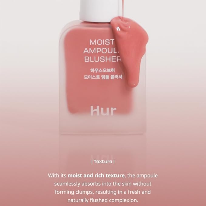 Moist Ampoule Blusher, Buildable Water-based Formula, Infused with over 50% moisture essence, no tackiness, long-lasting moisture, weightless feel (03 Rose Brown, 20ml)