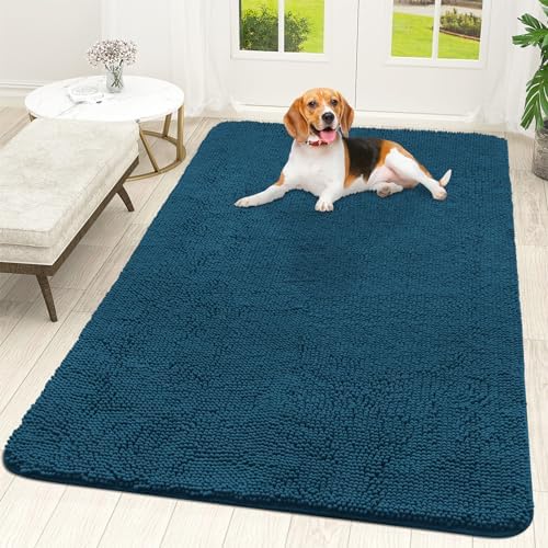 OLANLY Dog Door Mat for Muddy Paws 59x35, Super Absorbent Chenille Mud Mat by OLANLY