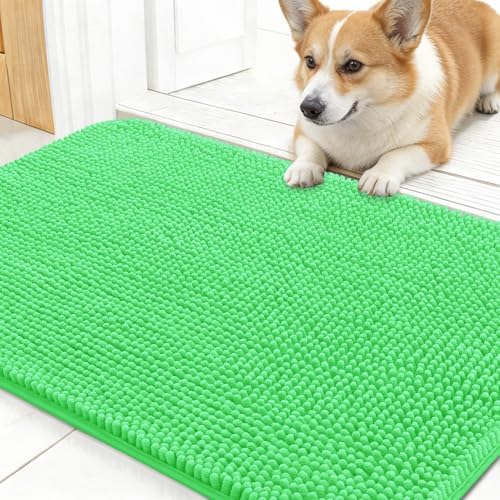 OLANLY Dog Door Mat for Muddy Paws 24x16, Super Absorbent Chenille Mud Mat by OLANLY