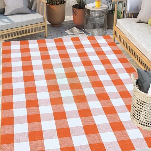 Buffalo Plaid Outdoor Rugs, Layering Rug - Image 2