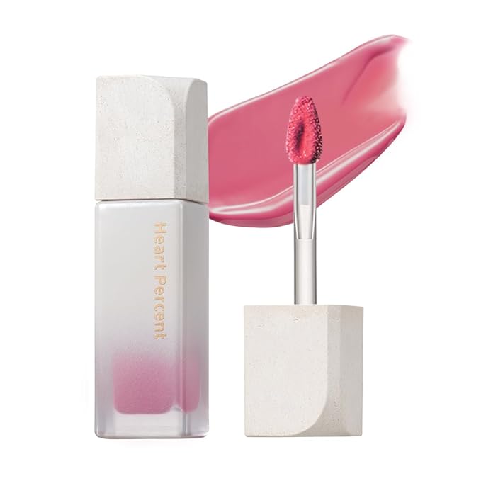 Heart Percent Dote On Mood Pure Glow Tint, Watery & Lightweight Moisturizing Lip Stain Long Lasting Liquid Lipstick 6.8g, #14. Magenta Dew
