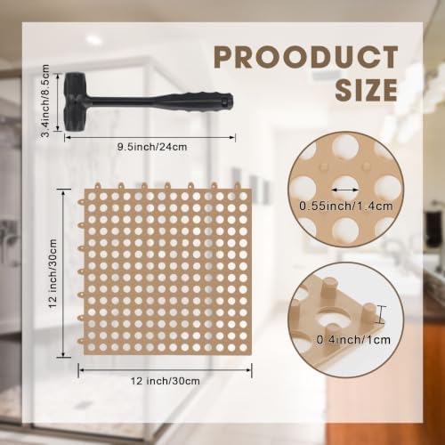 Drydiet 12 Pack Drainage Tiles Modular Interlocking Floor Tiles - Image 2
