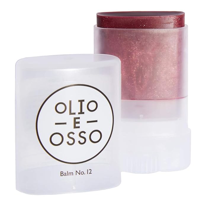 Olio E Osso - Natural Lip + Cheek Balm | Natural, Non-Toxic, Clean Beauty (No. 12 Plum, 0.35 oz | 10 g)