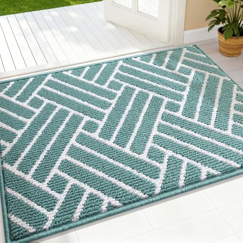 OLANLY Indoor Door Mat 36x24, Low-Profile Doormat, Sage Green by OLANLY