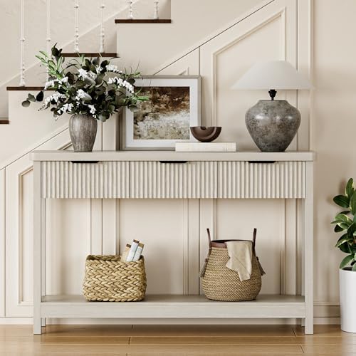 Lulive Fluted Console Table, 51 Inch Entryway Table - Image 6