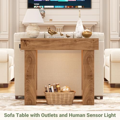 Unikito 39" Entry Table with Sensor Light & AC Outlets with USB-C Ports - Image 5