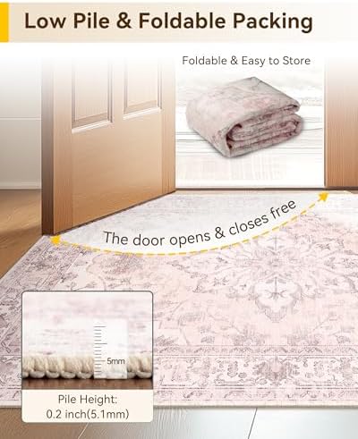 RELEANY Washable Area Rug, Runner 2'x8' - Image 4