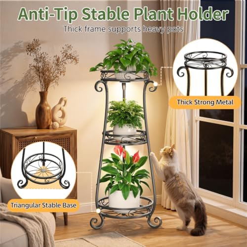 LASZOLA 3 Tiers Metal Corner Plant Stand Tall - Image 5
