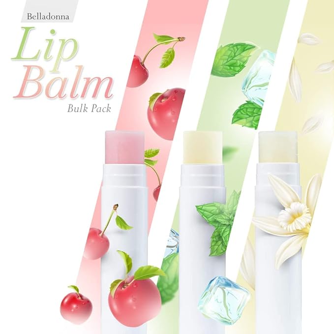 Lip Balm Bulk Unlabeled - Made in USA 150 Pack Cherry Bulk Chapstick - Natural Ingredients Vitamin E Shea Butter - Custom Chapstick Bulk For Party & Wedding Favors