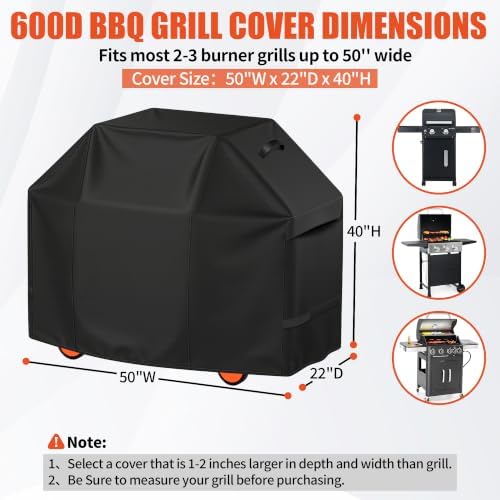 iCOVER Grill Cover 50 inch, BBQ Grill Cover - Image 2