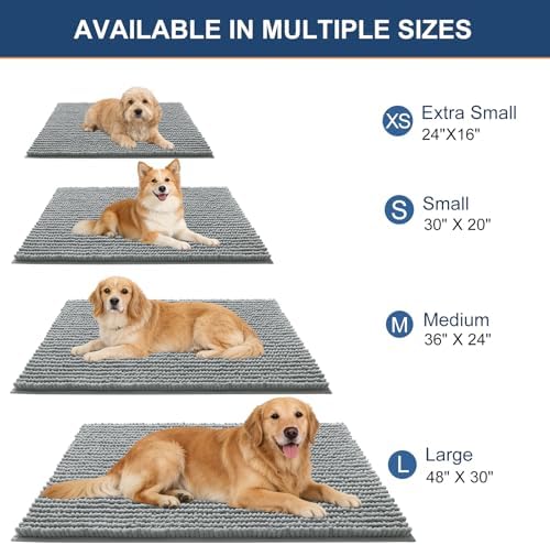 OLANLY Dog Door Mat for Muddy Paws 44x24, Extra Absorbent Chenille Mud Mat - Image 2