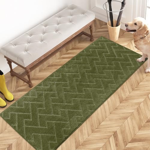 PURRUGS Hallway Runner Rug, Sage Green by PURRUGS