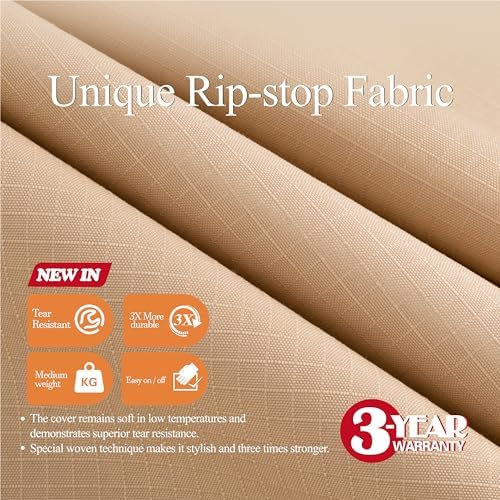 WJ-X3 Rectangular Patio Table Cover, 102W x 78D x 31H Inches - Image 2