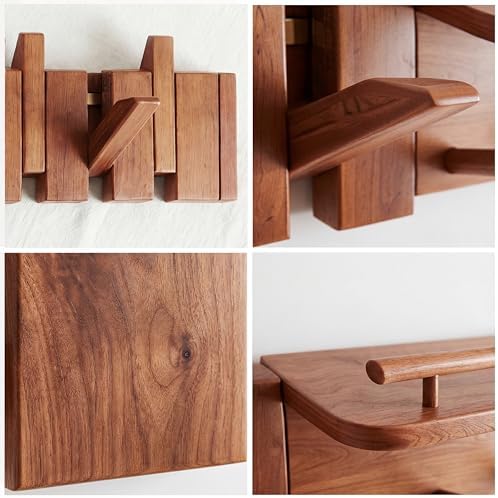 Mid Century Modern Wood Coat Rack Wall Mount - Image 2